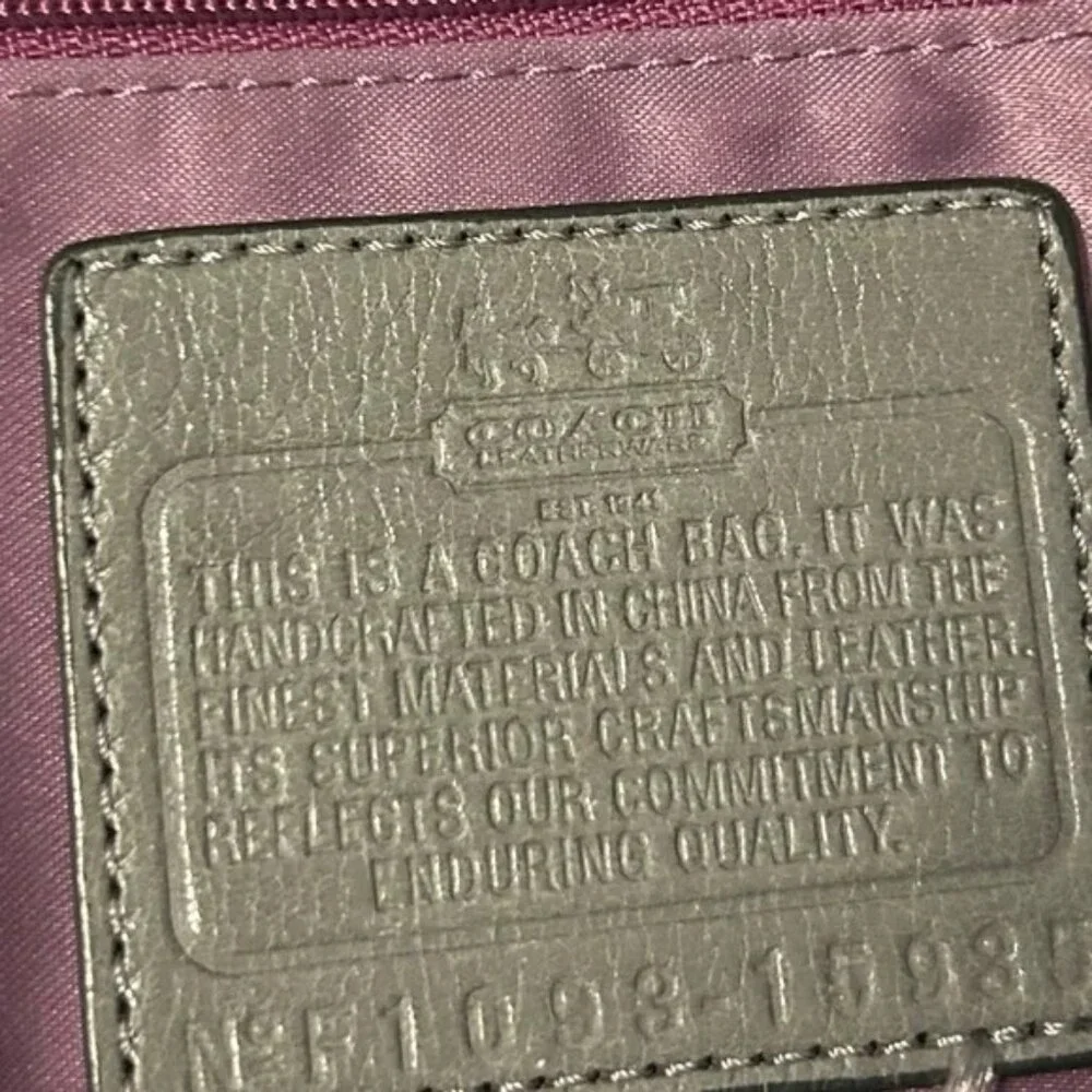 Coach Madison Silver Signature Handbag shoulder bag